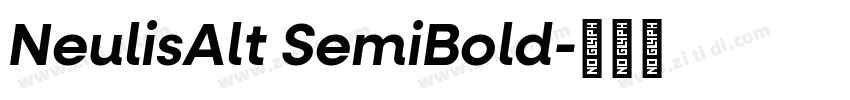 NeulisAlt SemiBold字体转换